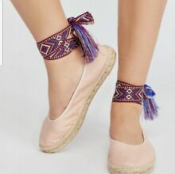 Free People Maya wrap espadrille ballet flats - Picture 1 of 13